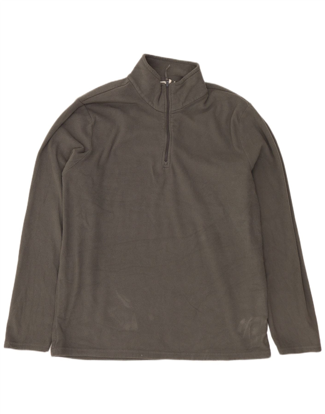MOUNTAIN WAREHOUSE Mens Zip Neck Fleece Jumper Large Grey Polyester