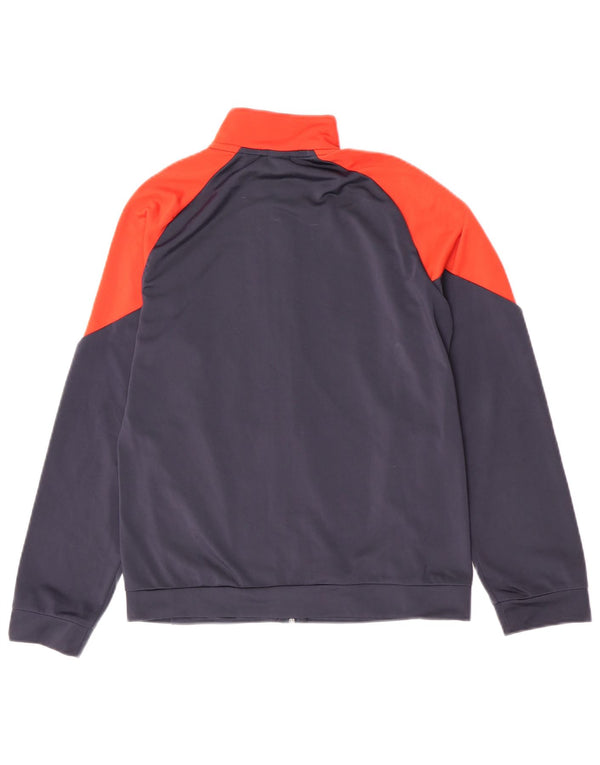Puma Boys Graphic Tracksuit Top Jacket 13-14 Years Navy Blue Colourblock