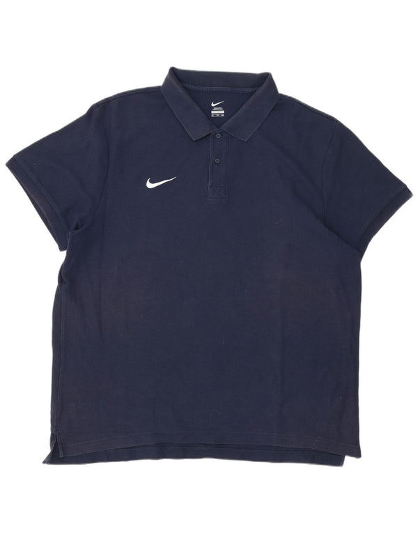 Nike Mens Polo Shirt 2XL Navy Blue Cotton