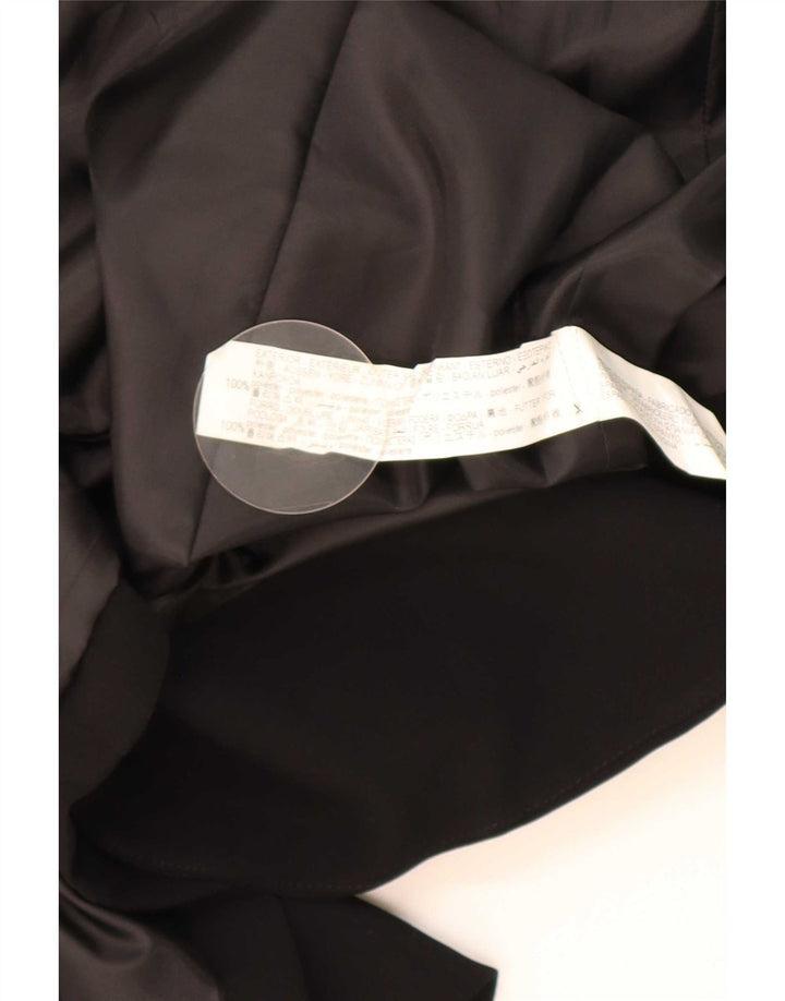 Zara Womens Open 3/4 Sleeve Blazer Jacket UK 10 Small Black Polyester