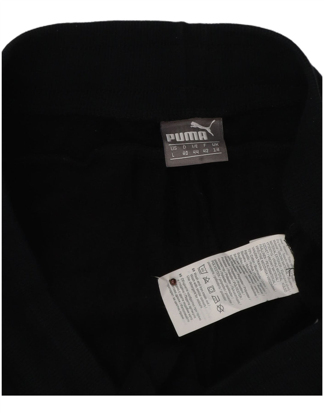 PUMA Womens Tracksuit Trousers Joggers UK 14 Large Navy Blue Cotton