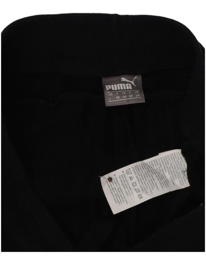 PUMA Womens Tracksuit Trousers Joggers UK 14 Large Navy Blue Cotton