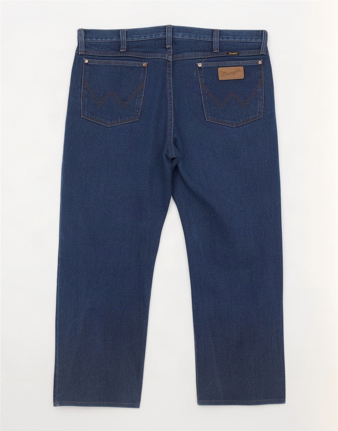 Wrangler Mens Straight Jeans W38 L26 Navy Blue Cotton