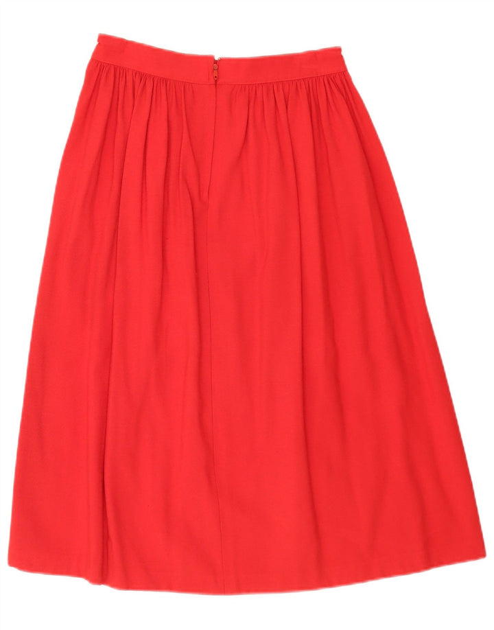 Vintage Womens A-Line Skirt W25 XS Red Polyester