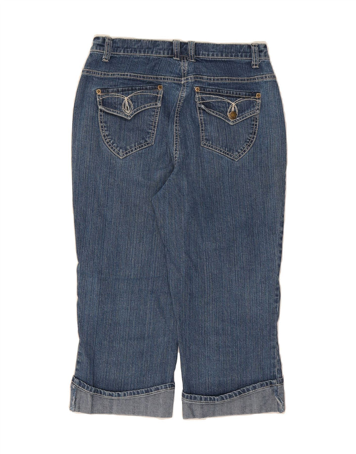 VINTAGE Womens Capri Jeans UK 14 Medium W30 L20 Blue Cotton Vintage Vintage and Second-Hand Vintage from Messina Hembry 