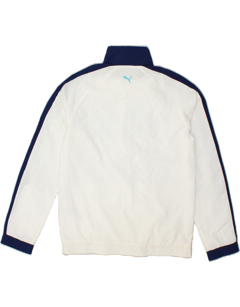 PUMA Boys Graphic Tracksuit Top Jacket 13-14 Years XL White Colourblock | Vintage Puma | Thrift | Second-Hand Puma | Used Clothing | Messina Hembry 