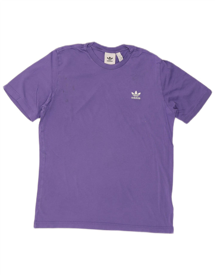 ADIDAS Mens T-Shirt Top Small Purple Cotton