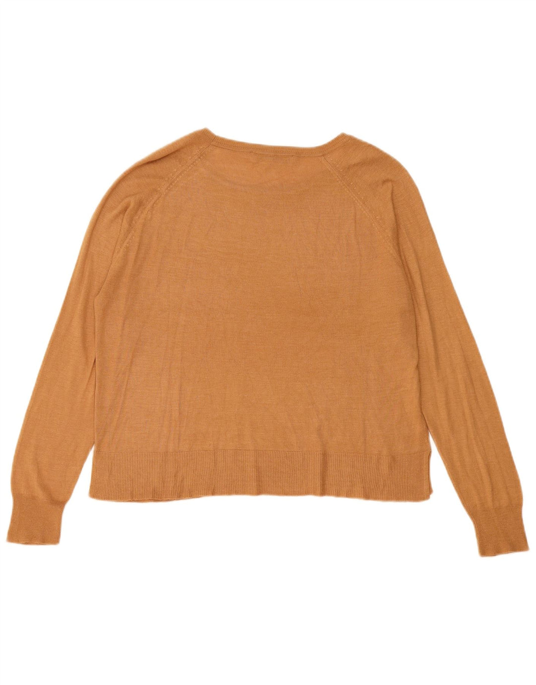 Zara Womens Boat Neck Jumper Sweater UK 14 Medium Beige