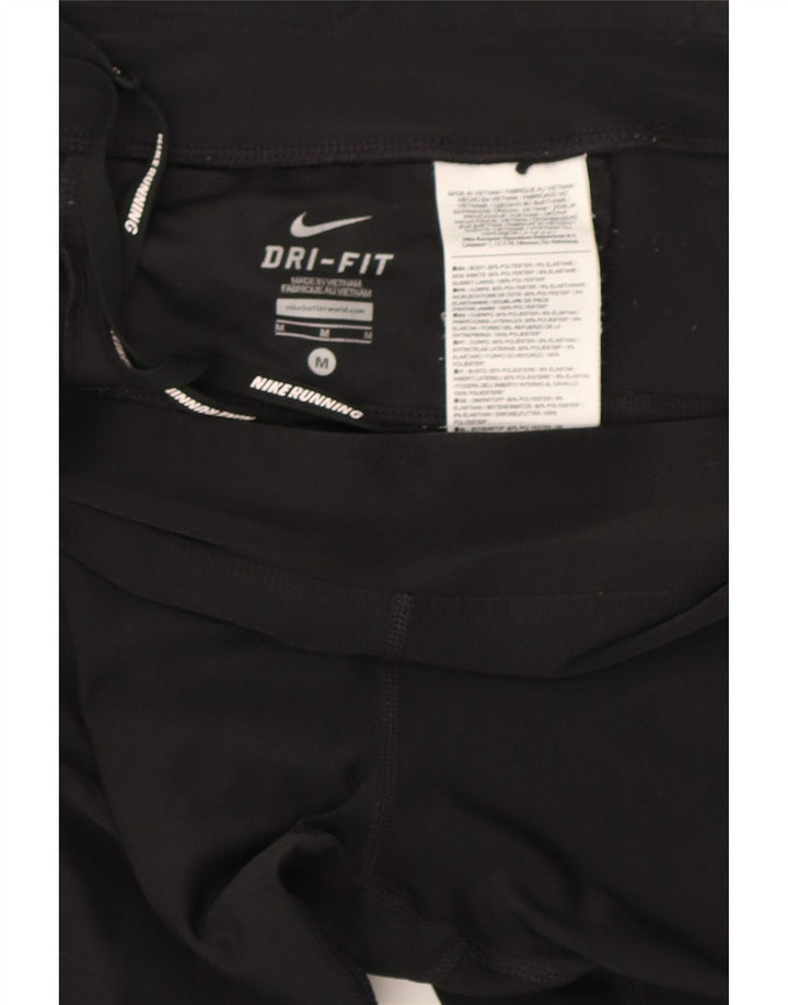 NIKE Womens Dri Fit Capri Leggings UK 12 Medium  Black Polyester Vintage Nike and Second-Hand Nike from Messina Hembry 