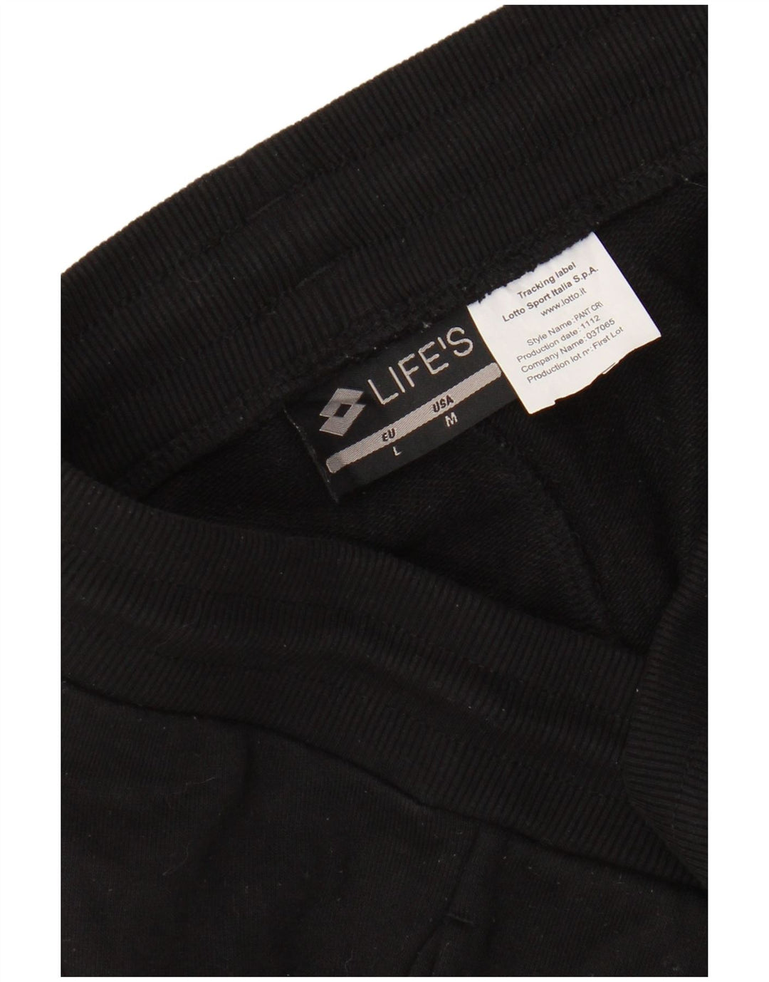 LOTTO Mens Tracksuit Trousers Joggers Medium  Black