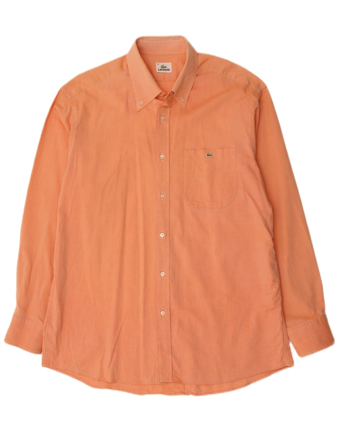 LACOSTE Mens Shirt Size 44 XL Orange Cotton