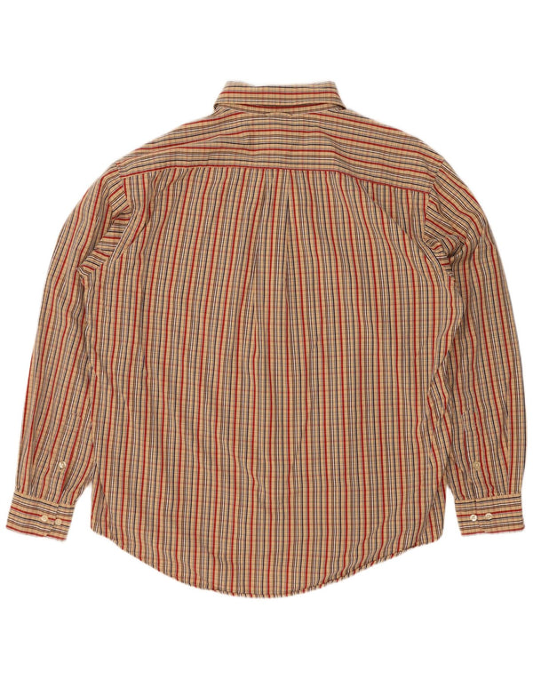 Tommy Hilfiger Mens Shirt XL Beige Check Cotton