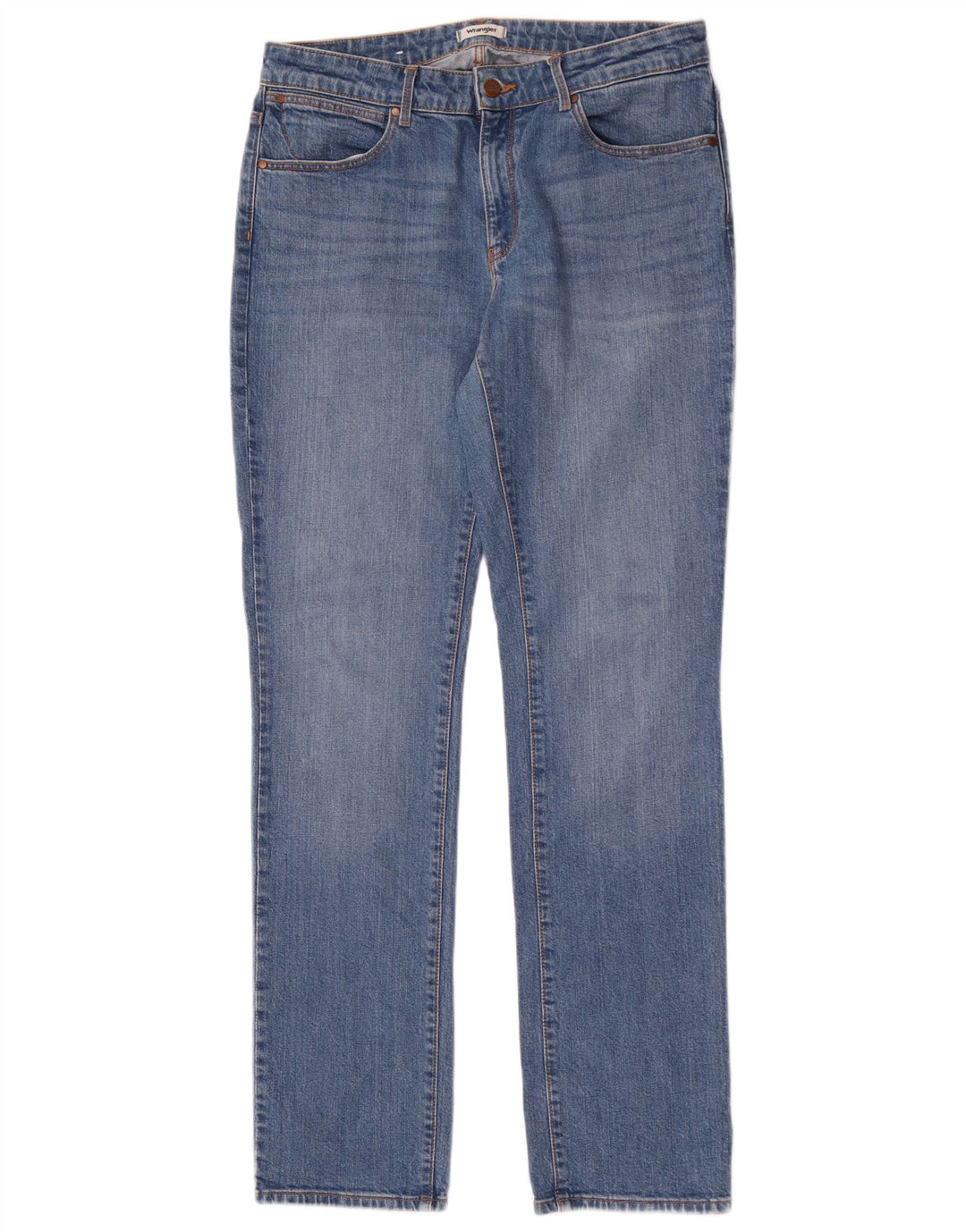 Wrangler Womens Straight Jeans W30 L32 Blue Cotton