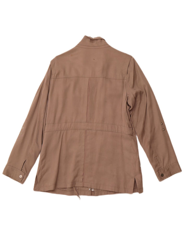 MINT VELVET Womens Utility Jacket UK 14 Medium  Brown Lyocell