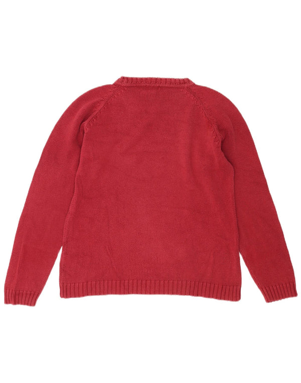 Zara Girls Boat Neck Jumper Sweater 13-14 Years Red Cotton