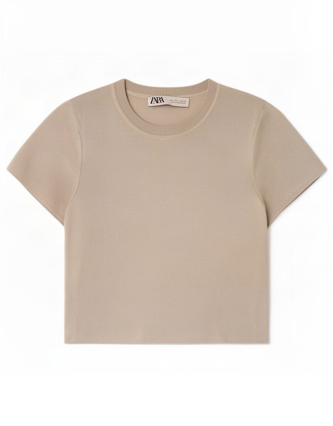 Zara Womens Crop Top UK 14 Large Grey Viscose
