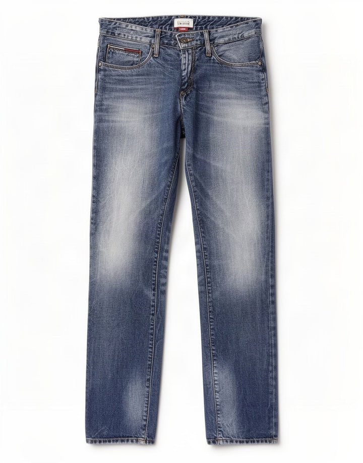 Tommy Hilfiger Mens Straight Jeans W31 L32 Blue Cotton