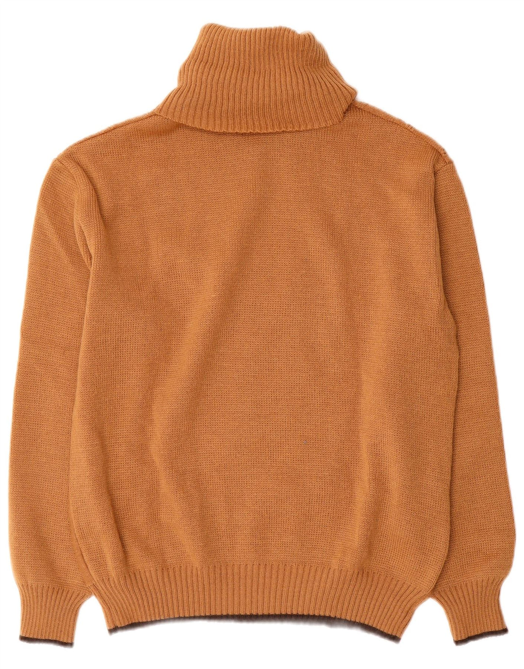 Vintage Womens Roll Neck Jumper Sweater IT 50 XL Brown Polyacrylic