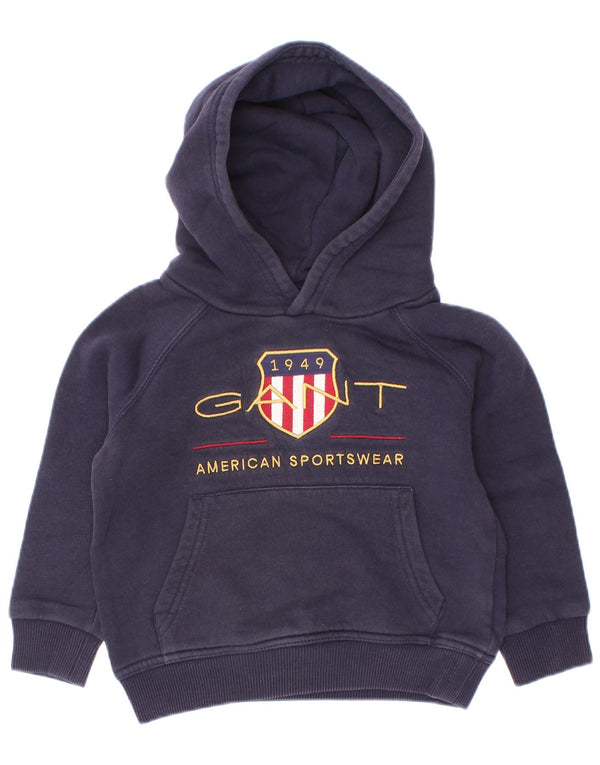 Gant Baby Boys Graphic Hoodie Jumper 18-24 Months Navy Blue Cotton