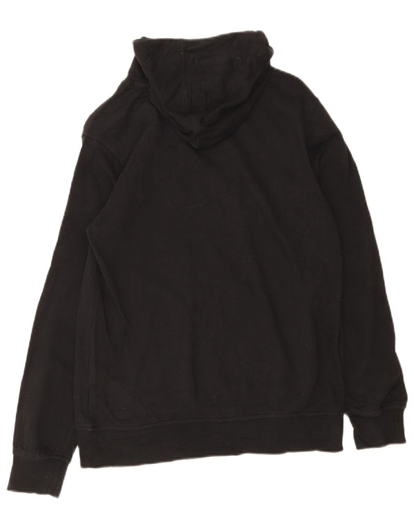 Hurley Womens Graphic Hoodie Jumper UK 14 Large Black Cotton