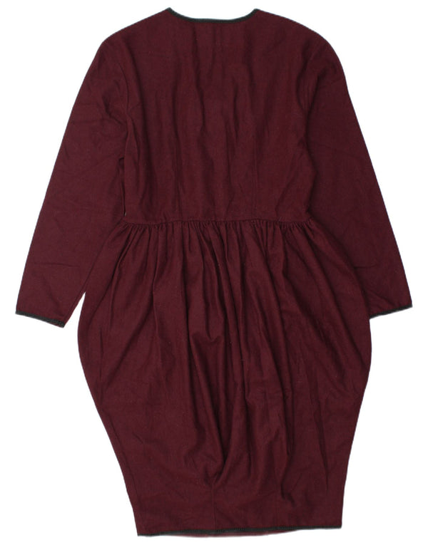 Vintage Womens Bubble Dress IT 42 Medium Burgundy