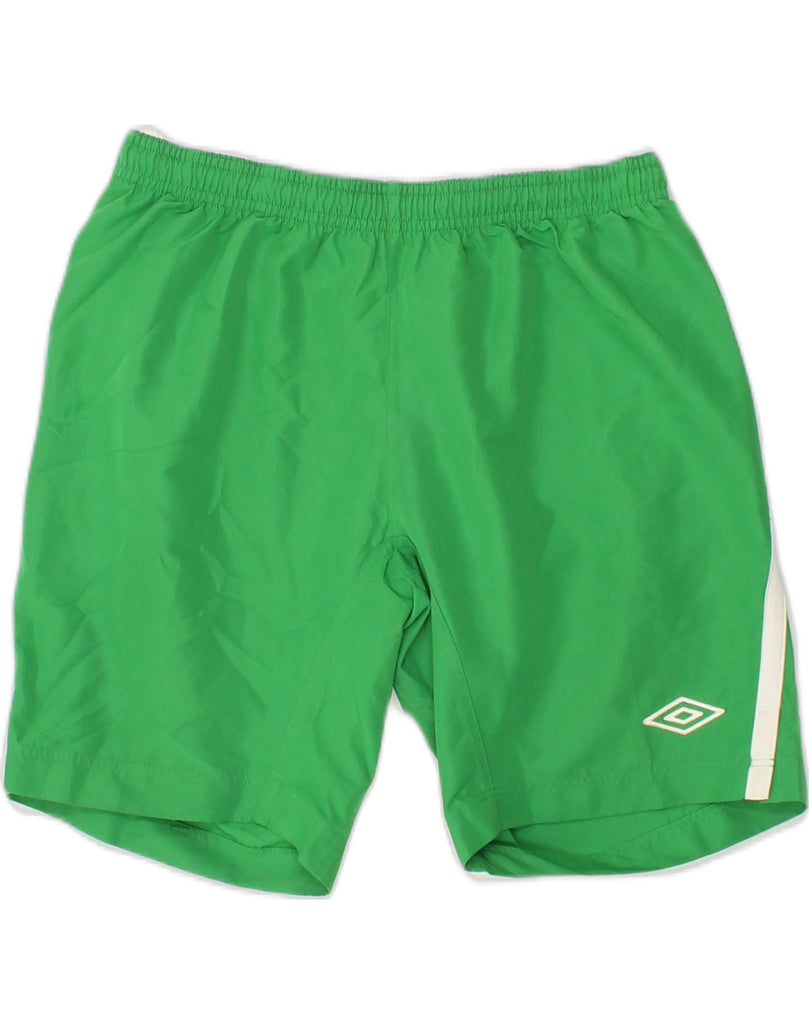 UMBRO Boys Sport Shorts 13-14 Years Green Polyester | Vintage Umbro | Thrift | Second-Hand Umbro | Used Clothing | Messina Hembry 