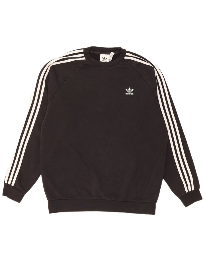 ADIDAS Mens Sweatshirt Jumper Medium Black Cotton