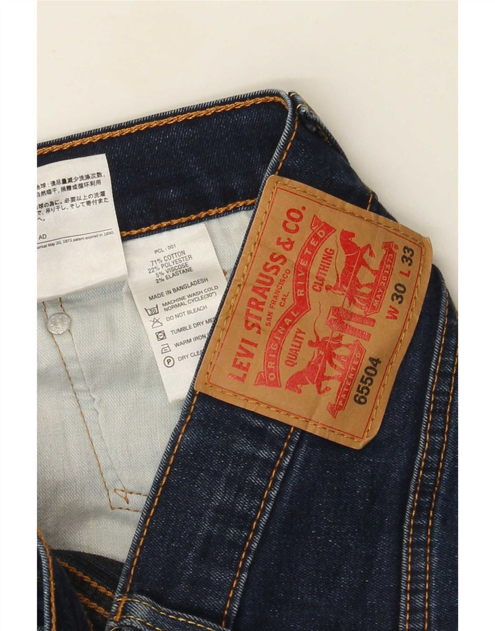 Levi's Mens Slim Jeans W30 L33 Navy Blue Cotton