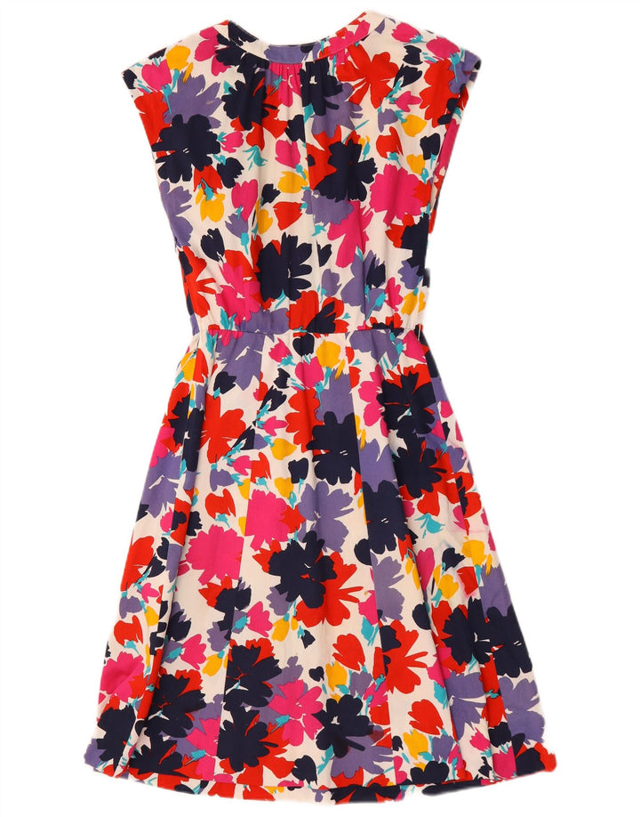Vintage Womens A-Line Dress UK 12 Medium Multicoloured Floral