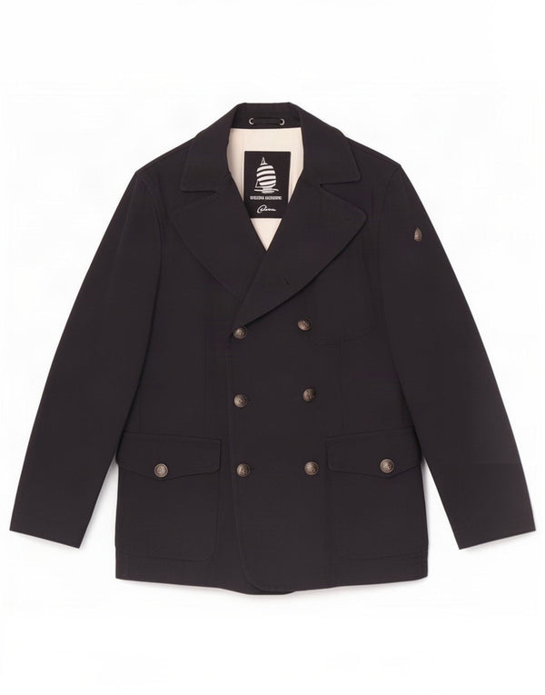 Marina Yachting Mens Double Breasted Blazer Jacket IT 48 Medium Black