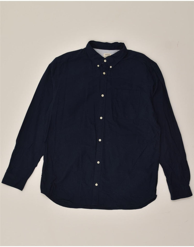 JACK & JONES Mens Shirt 2XL Navy Blue Cotton | Vintage Jack & Jones | Thrift | Second-Hand Jack & Jones | Used Clothing | Messina Hembry 