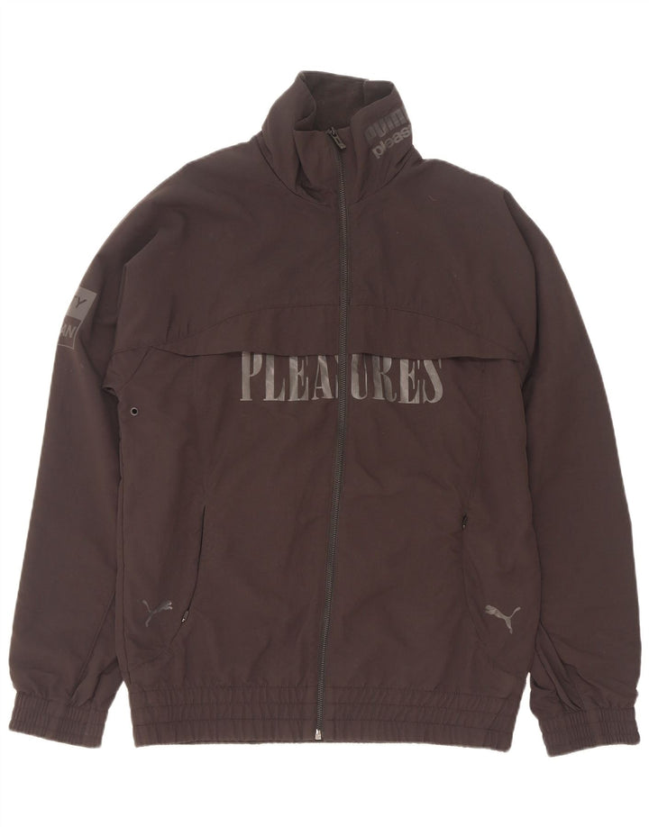 Puma Mens Pleasures Graphic Tracksuit Top Jacket Small Black Nylon
