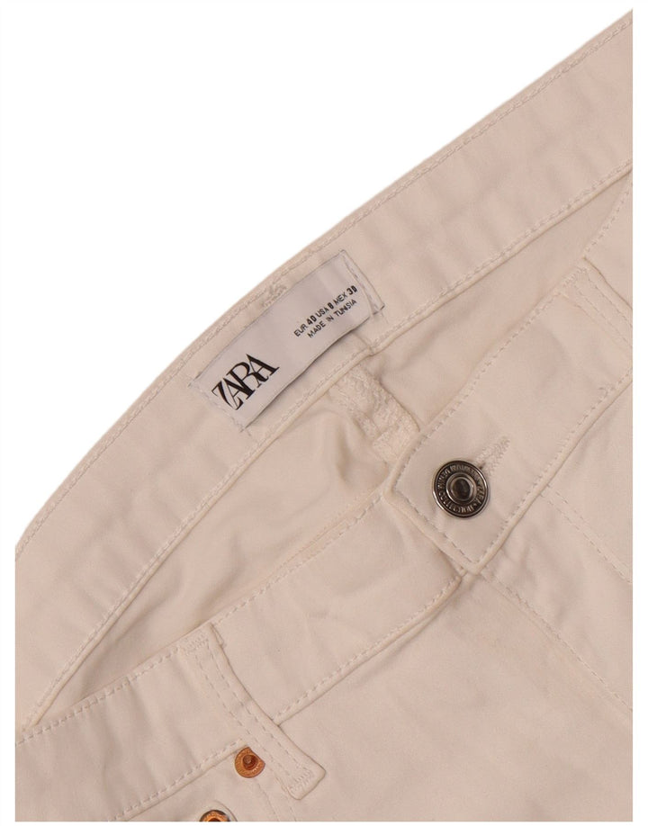 Zara Womens Slim Casual Trousers EU 40 Medium W30 L27 White
