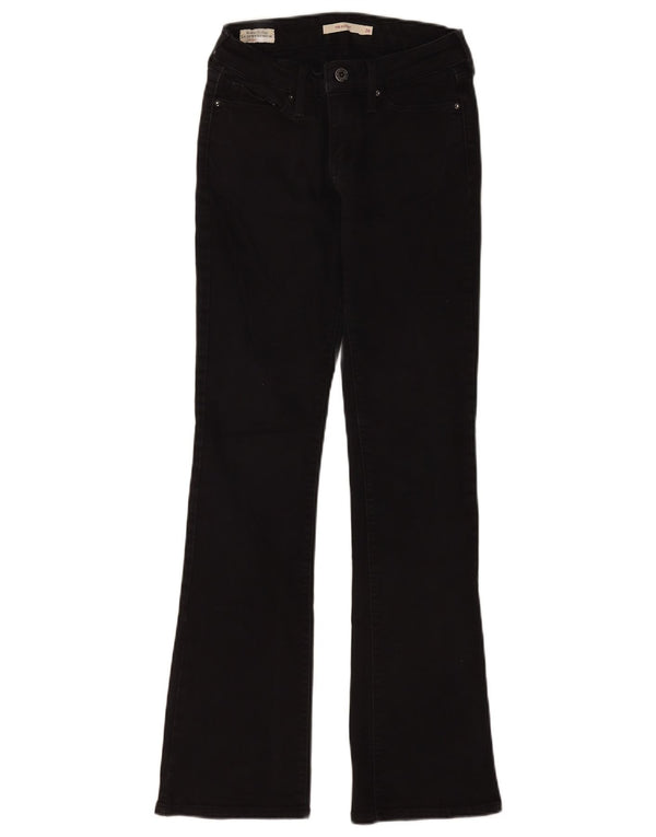 Levi's Womens 715 Bootcut Jeans W26 L32 Black Cotton