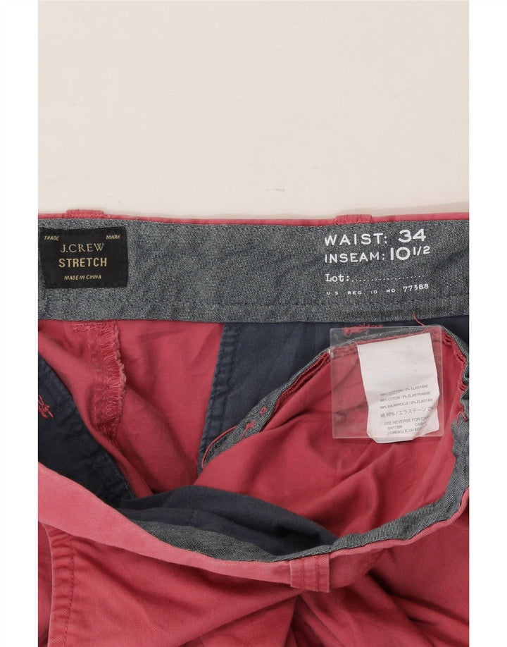 J. CREW Mens Chino Shorts W34 Large  Pink Cotton Vintage J. Crew and Second-Hand J. Crew from Messina Hembry 