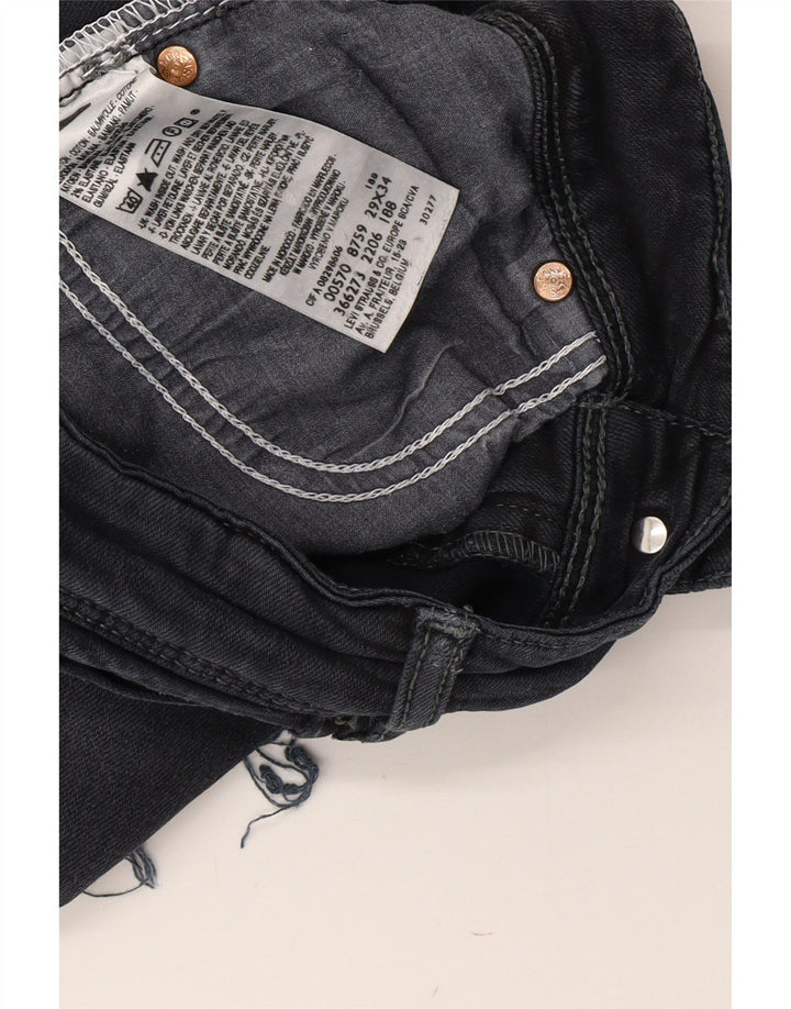 LEVI'S Womens 570 Denim Shorts W29 Medium Black Cotton