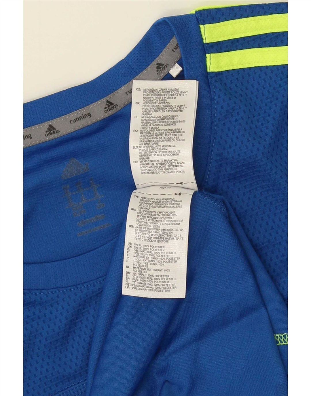 Adidas Mens Top Long Sleeve XL Blue Polyester