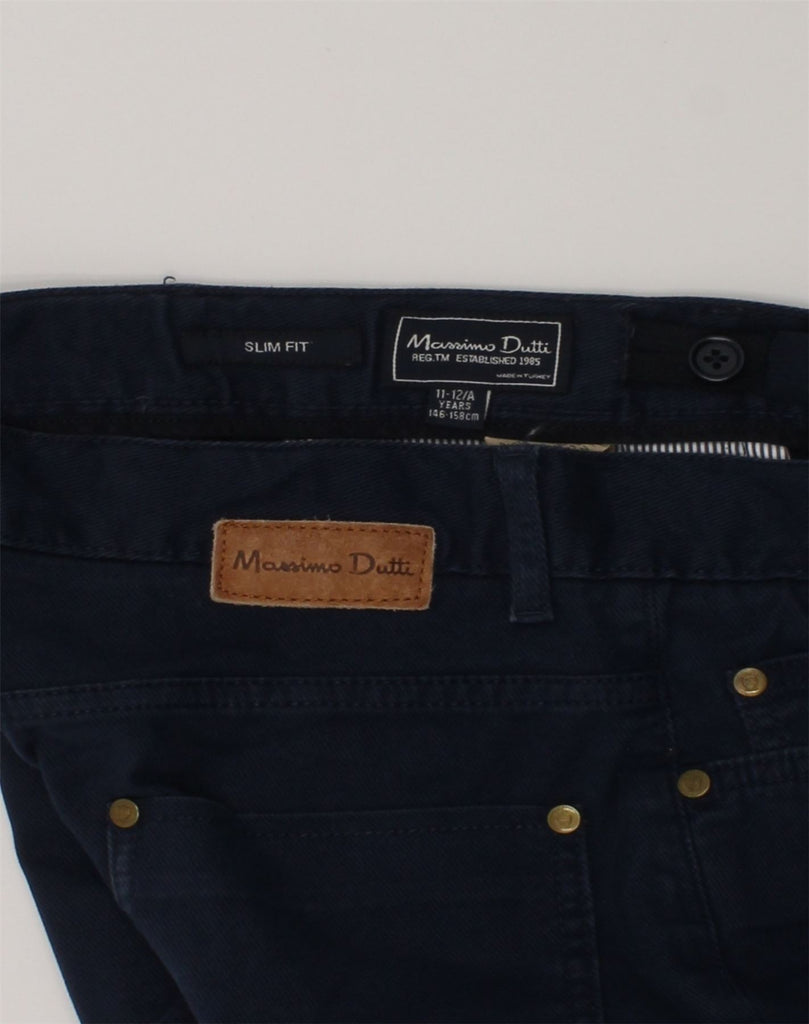 MASSIMO DUTTI Boys Slim Jeans 11-12 Years W28 L29 Navy Blue Cotton | Vintage Massimo Dutti | Thrift | Second-Hand Massimo Dutti | Used Clothing | Messina Hembry 