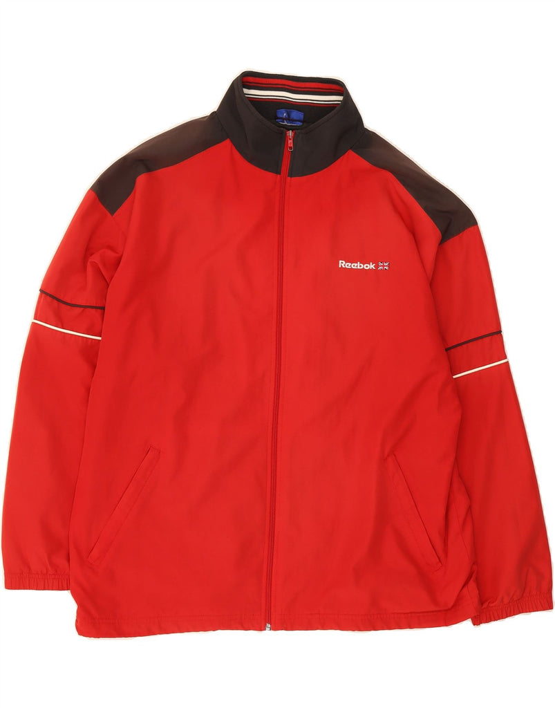 REEBOK Mens Classic Tracksuit Top Jacket 2XL Red Colourblock Vintage Reebok and Second-Hand Reebok from Messina Hembry 