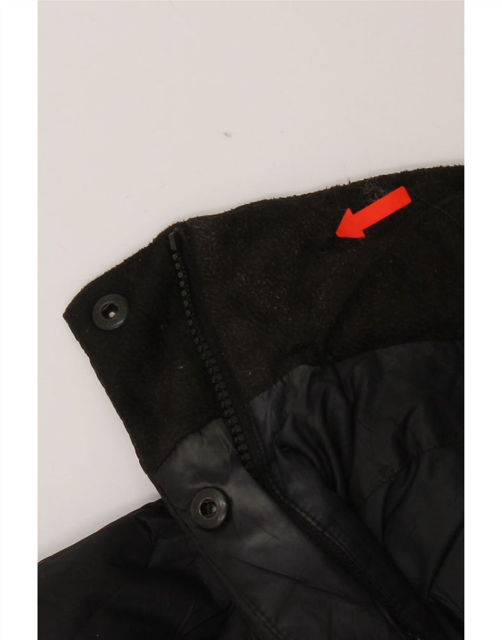 Eddie Bauer Womens Hooded Padded Coat UK 14 Medium Black Polyester