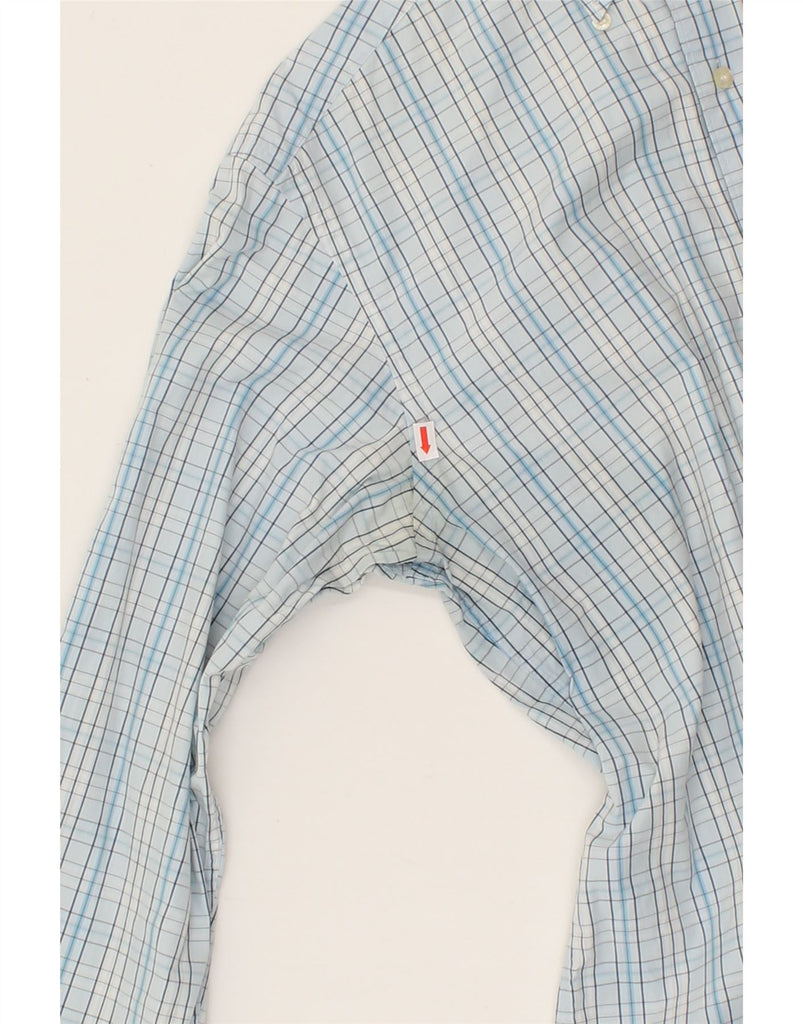 LACOSTE Mens Shirt Size 40 Medium Blue Check Cotton Vintage Lacoste and Second-Hand Lacoste from Messina Hembry 