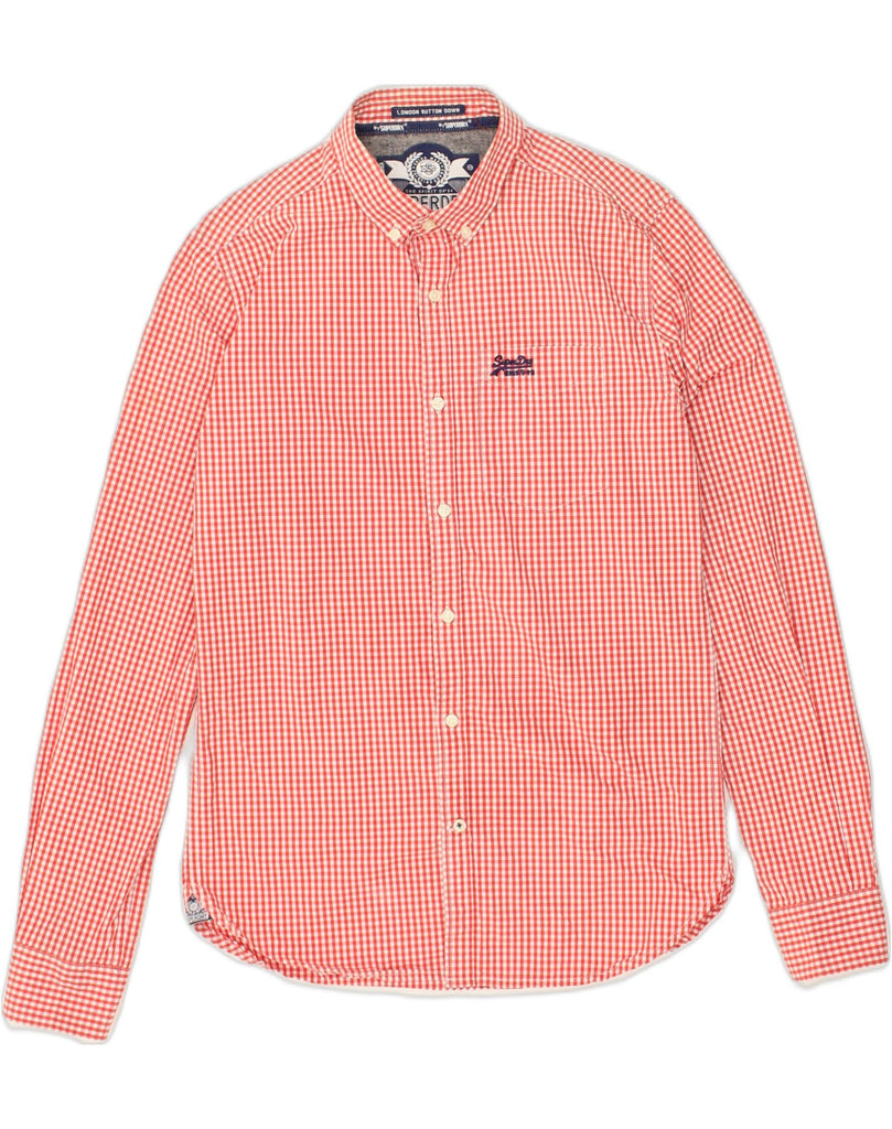 SUPERDRY Mens Shirt Small Red Gingham Cotton | Vintage Superdry | Thrift | Second-Hand Superdry | Used Clothing | Messina Hembry 