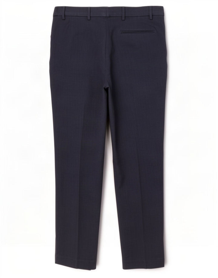 Marks & Spencer Mens Regular Fit Suit Trousers W34 L33 Navy Blue Polyester