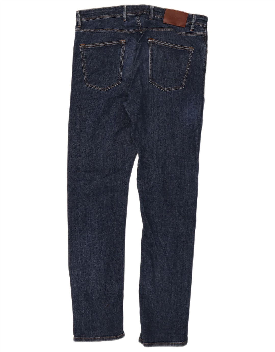 Massimo Dutti Mens Slim Jeans EU 42 Large W32 L30 Navy Blue Cotton