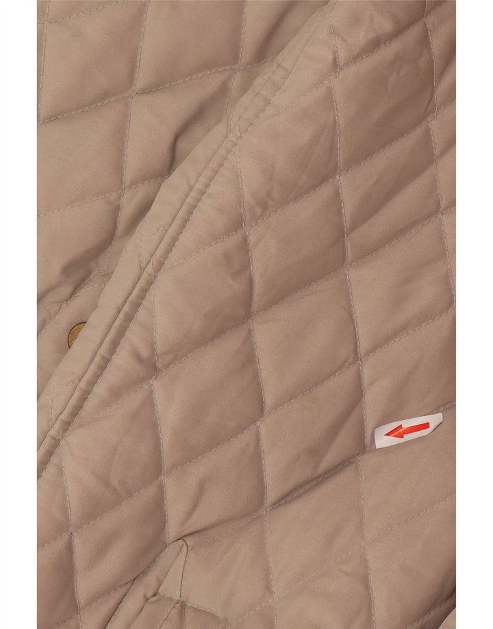 Nazareno Gabrielli Mens Quilted Jacket UK 38 Medium Grey Polyester