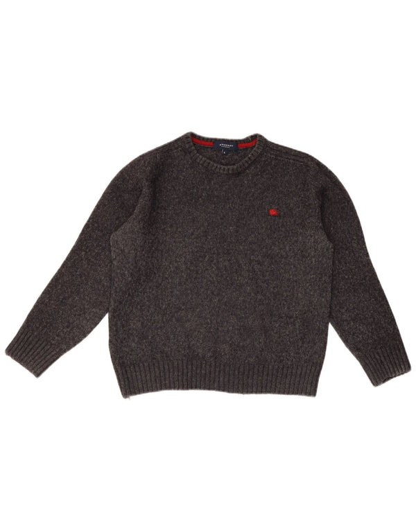 Burberry Boys Crew Neck Jumper Sweater 5-6 Years Grey Flecked Acrylic