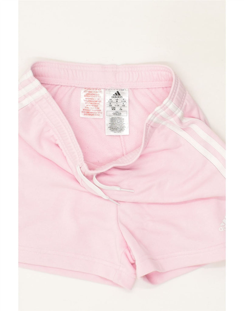 ADIDAS Girls Sport Shorts 11-12 Years Pink Cotton | Vintage Adidas | Thrift | Second-Hand Adidas | Used Clothing | Messina Hembry 