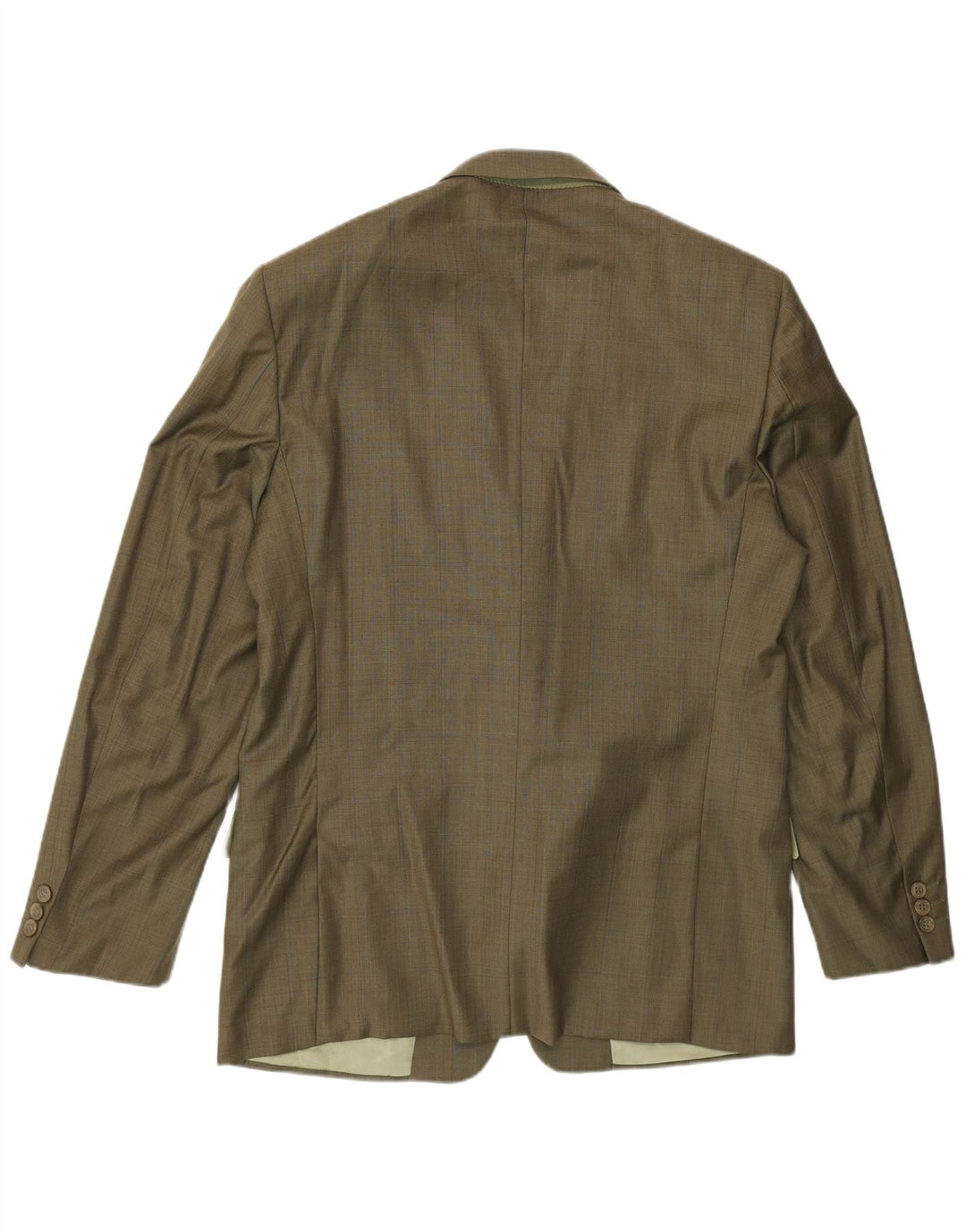 Facis Mens 1 Button Blazer Jacket IT 50 Large Khaki New Wool