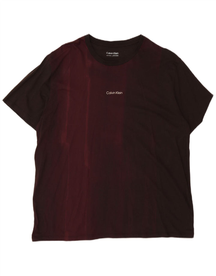 Calvin Klein Mens T-Shirt Top 2XL Burgundy
