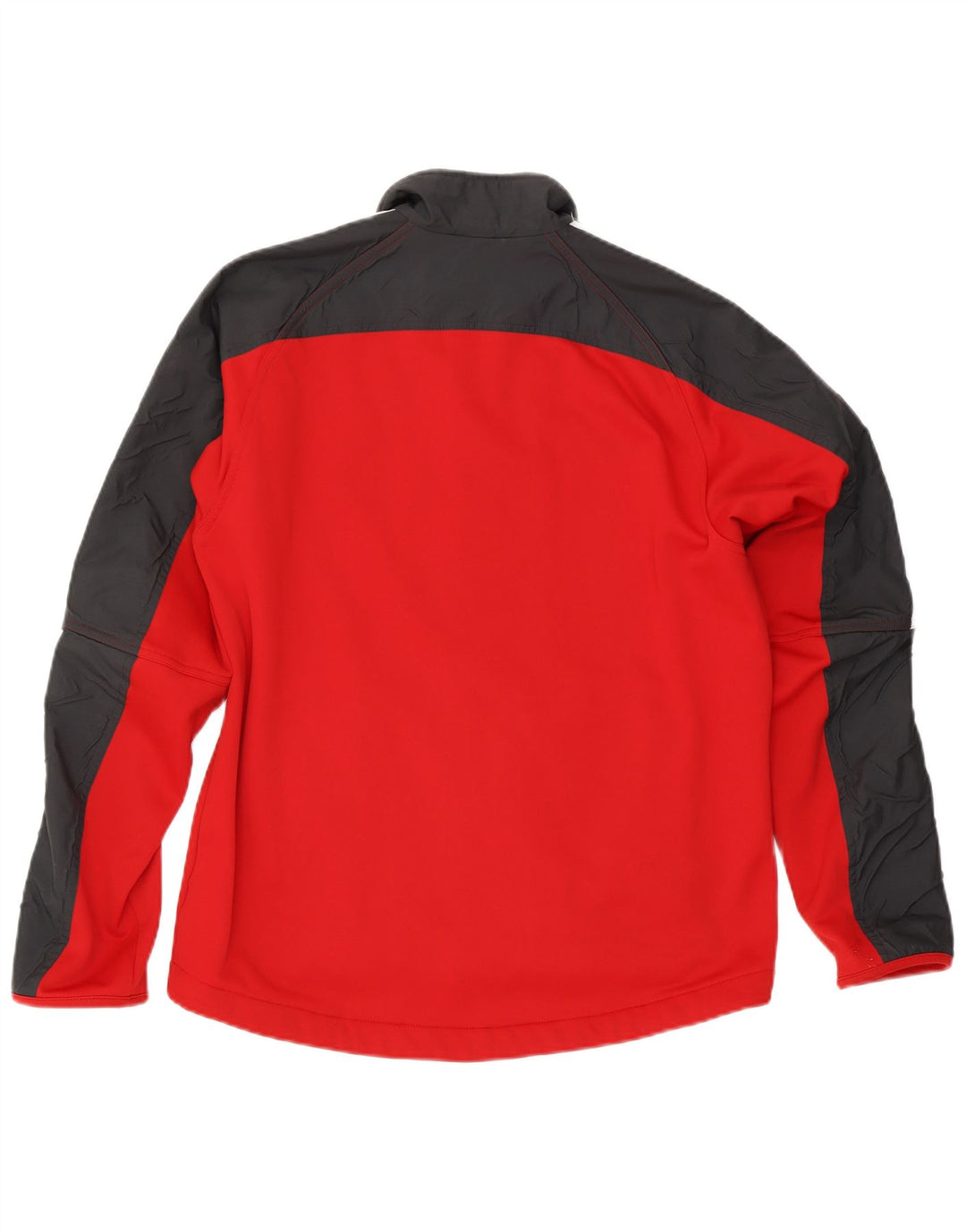 Adidas Mens Tracksuit Top Jacket UK 42/44 Large Red Colourblock Polyester
